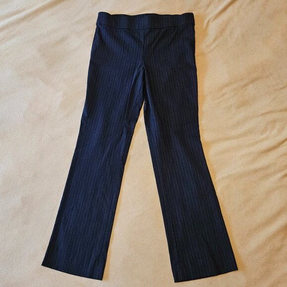 Size Large Simply Vera Slip On Navy Pinstripe Dress Pants - Picture 1 of 3